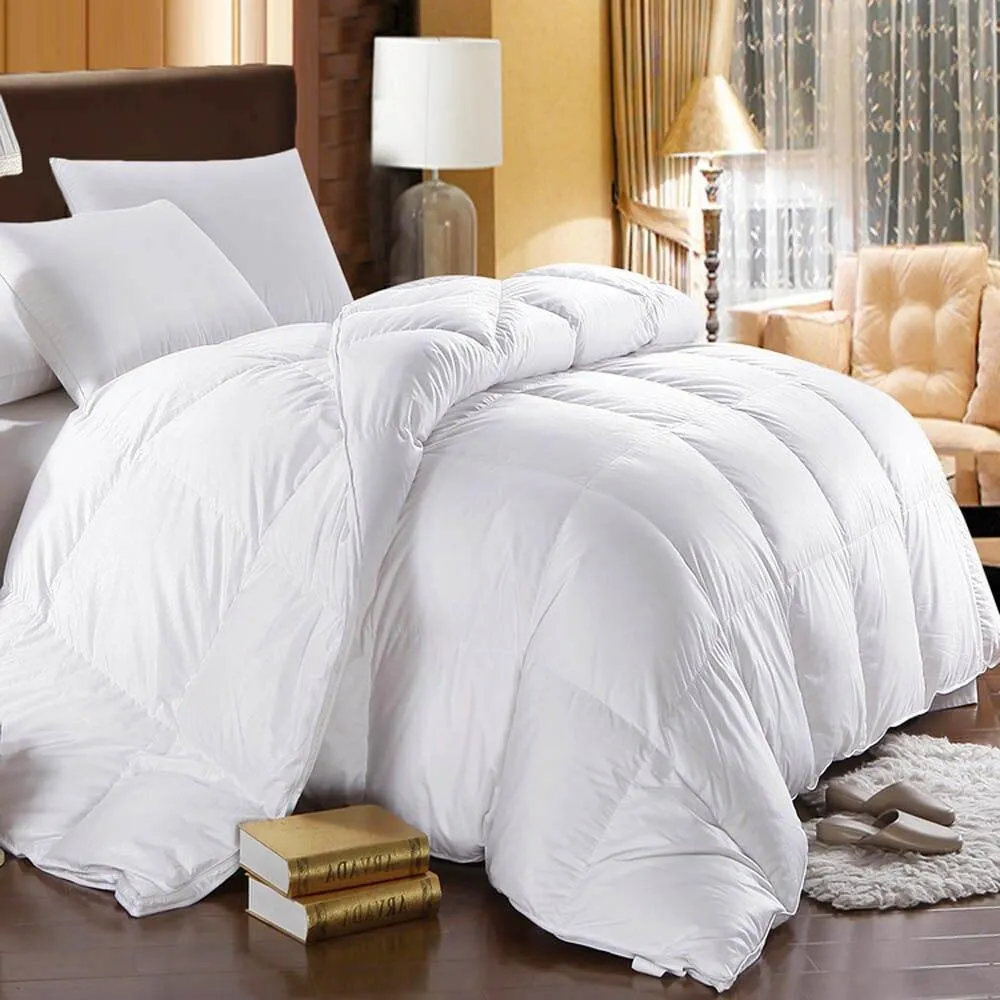 750 Fill Power White Goose Down Comforter Oversized Extra Warm by Royal Hotel