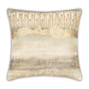 Aida Pillow, Ivory/Gold