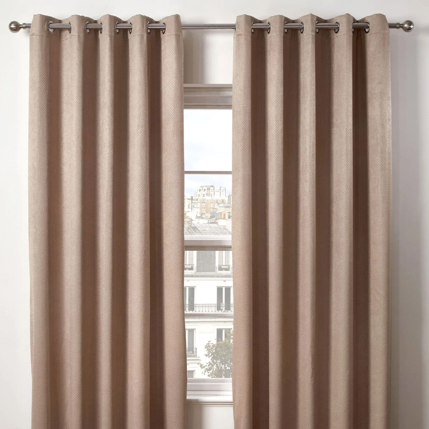 Ambiance Taupe Thermal Blackout Eyelet Curtains