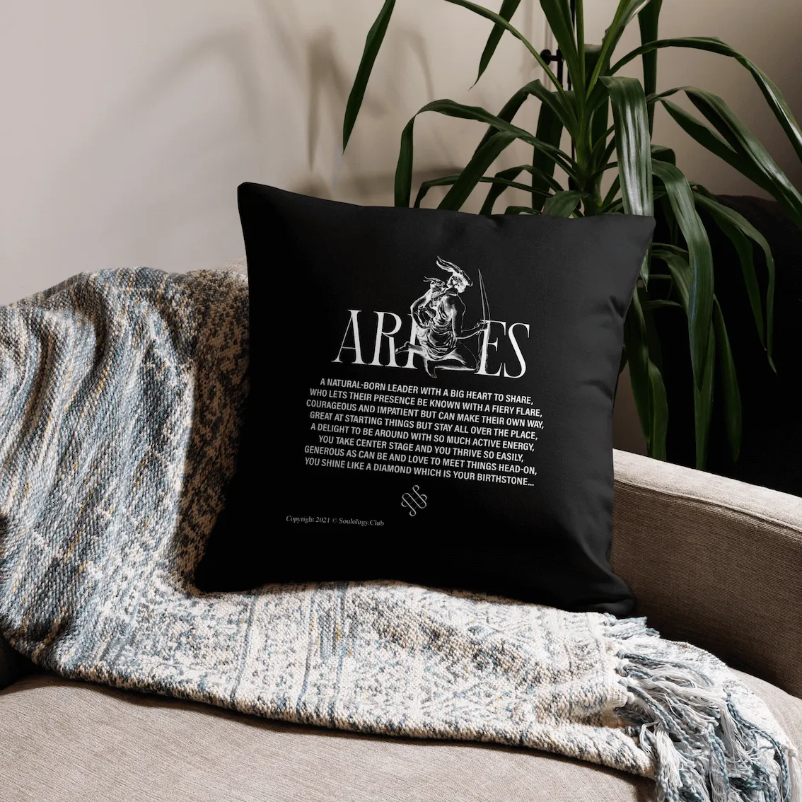 Aries Poetry Lounge Pillow