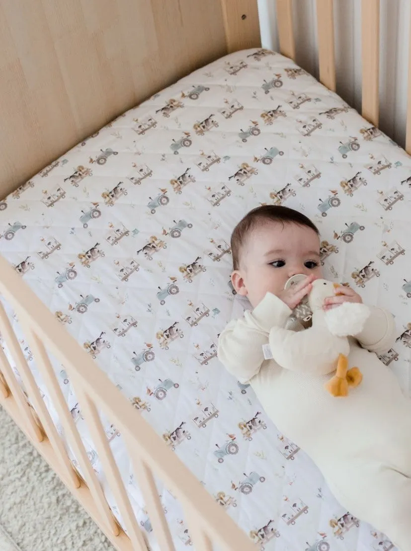 Bambella Designs 2-in-1 Waterproof Cot Sheet & Mattress Protector | Oakwood Farm