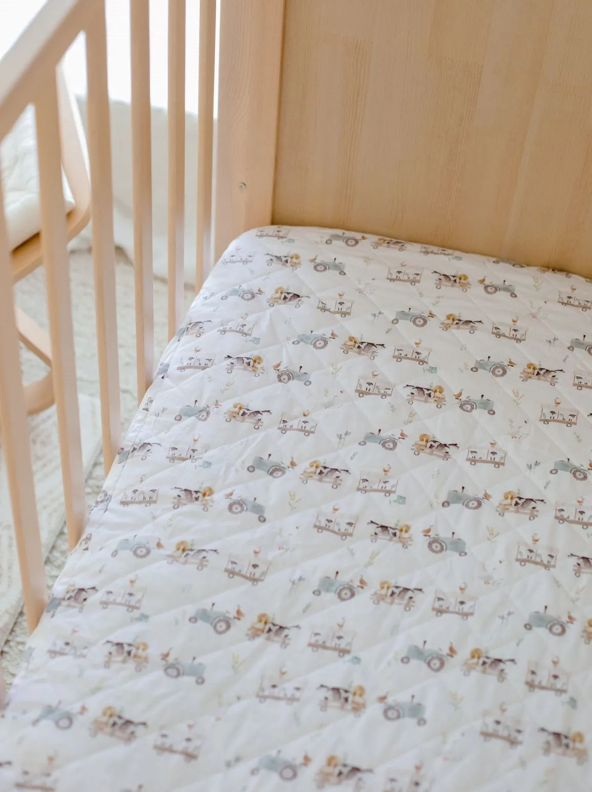 Bambella Designs 2-in-1 Waterproof Cot Sheet & Mattress Protector | Oakwood Farm