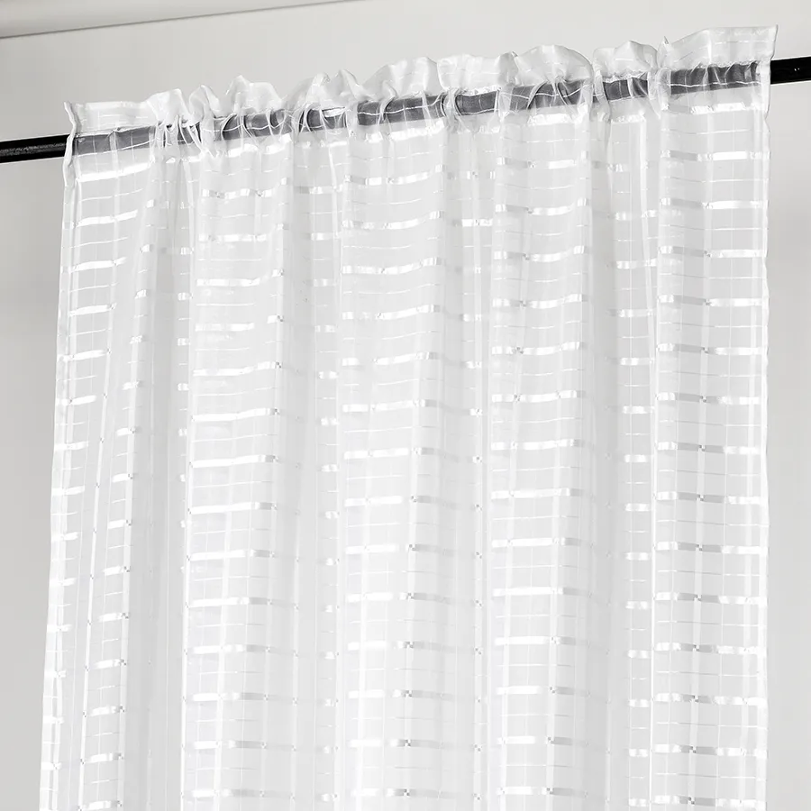 Bara White Sheer Set of 2 Curtains