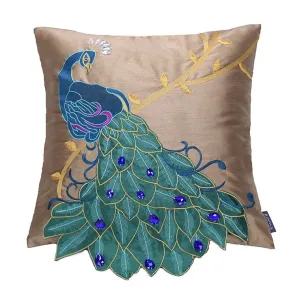 Beautiful Decorative Throw Pillows, Embroider Peacock Cotton and linen Pillow Cover, Decorative Sofa Pillows, Decorative Pillows for Couch