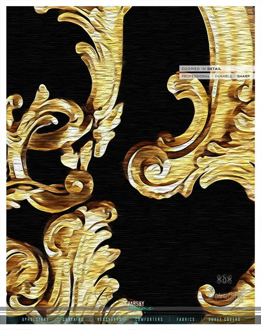 Black Animal Print Curtain Panel. 12 Fabric Options. Made to Order. Heavy And Sheer. 100301