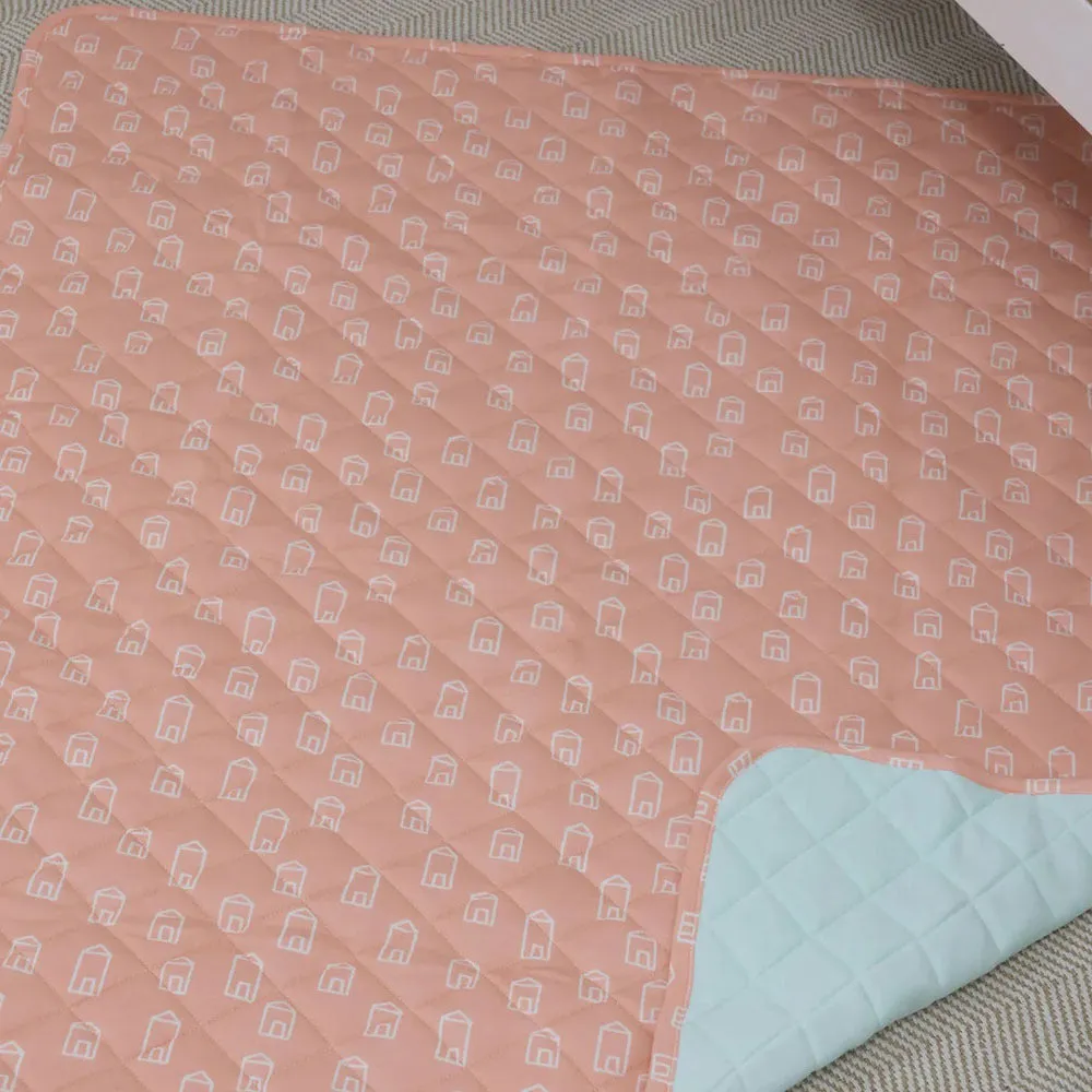 Bubba Blue Nordic Cot Quilt Coral/Tiffany