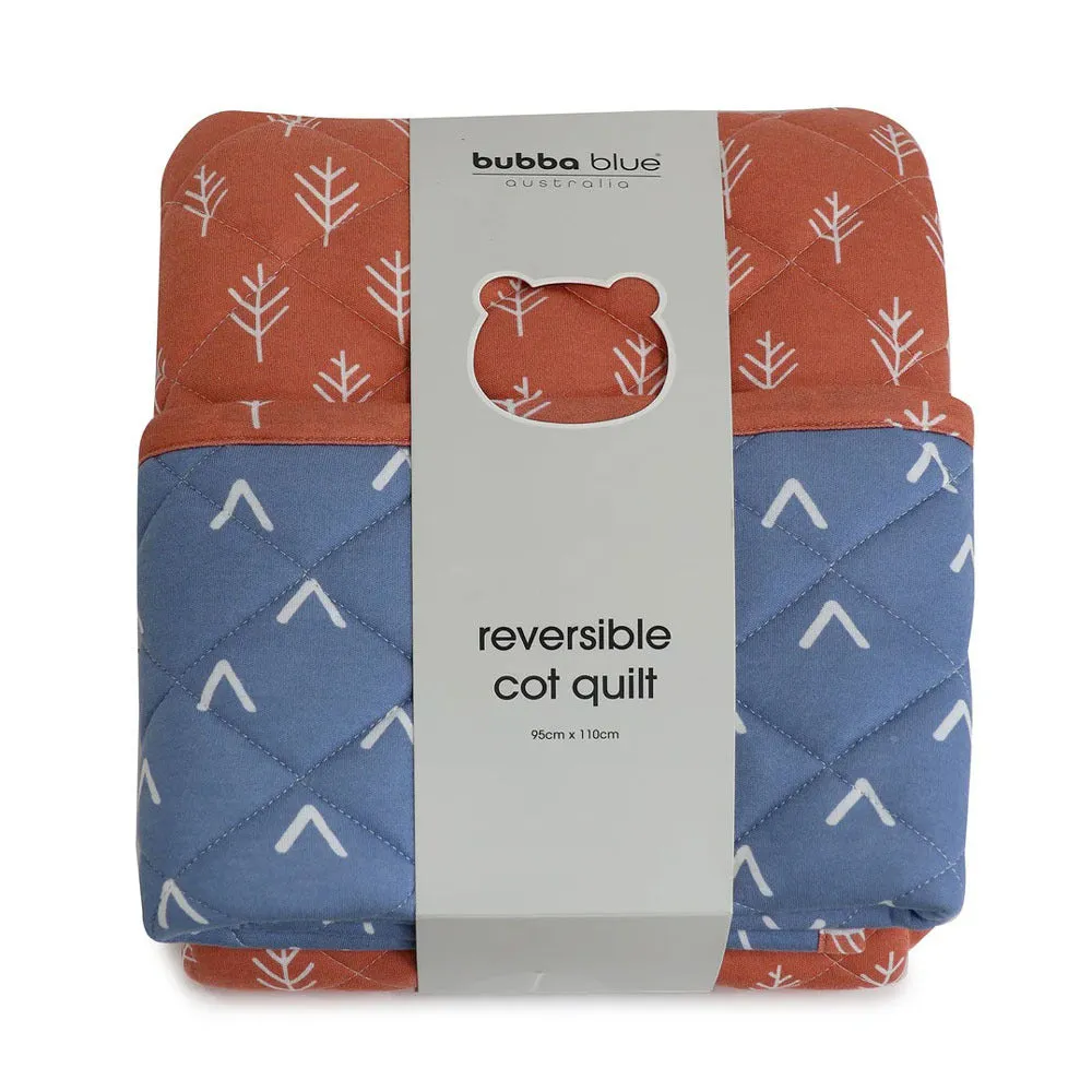 Bubba Blue Nordic Cot Quilt Denim/Clay