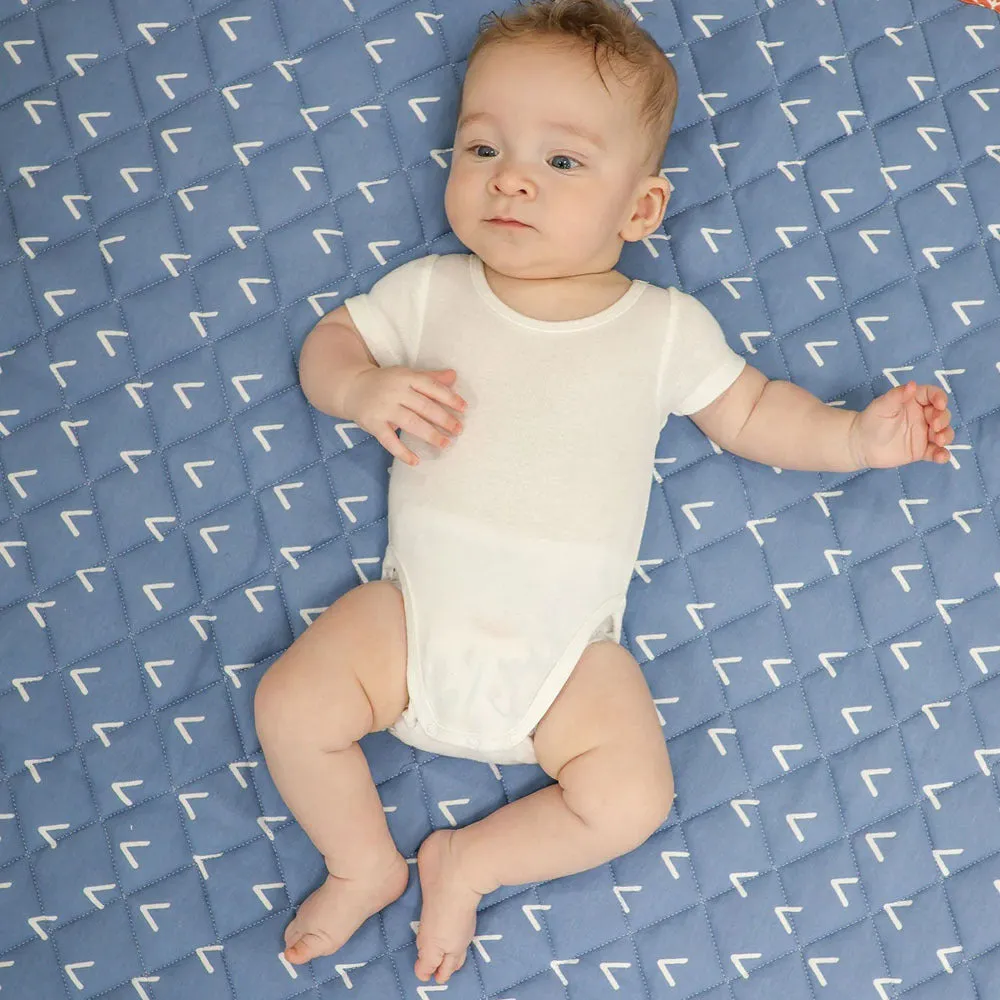 Bubba Blue Nordic Cot Quilt Denim/Clay