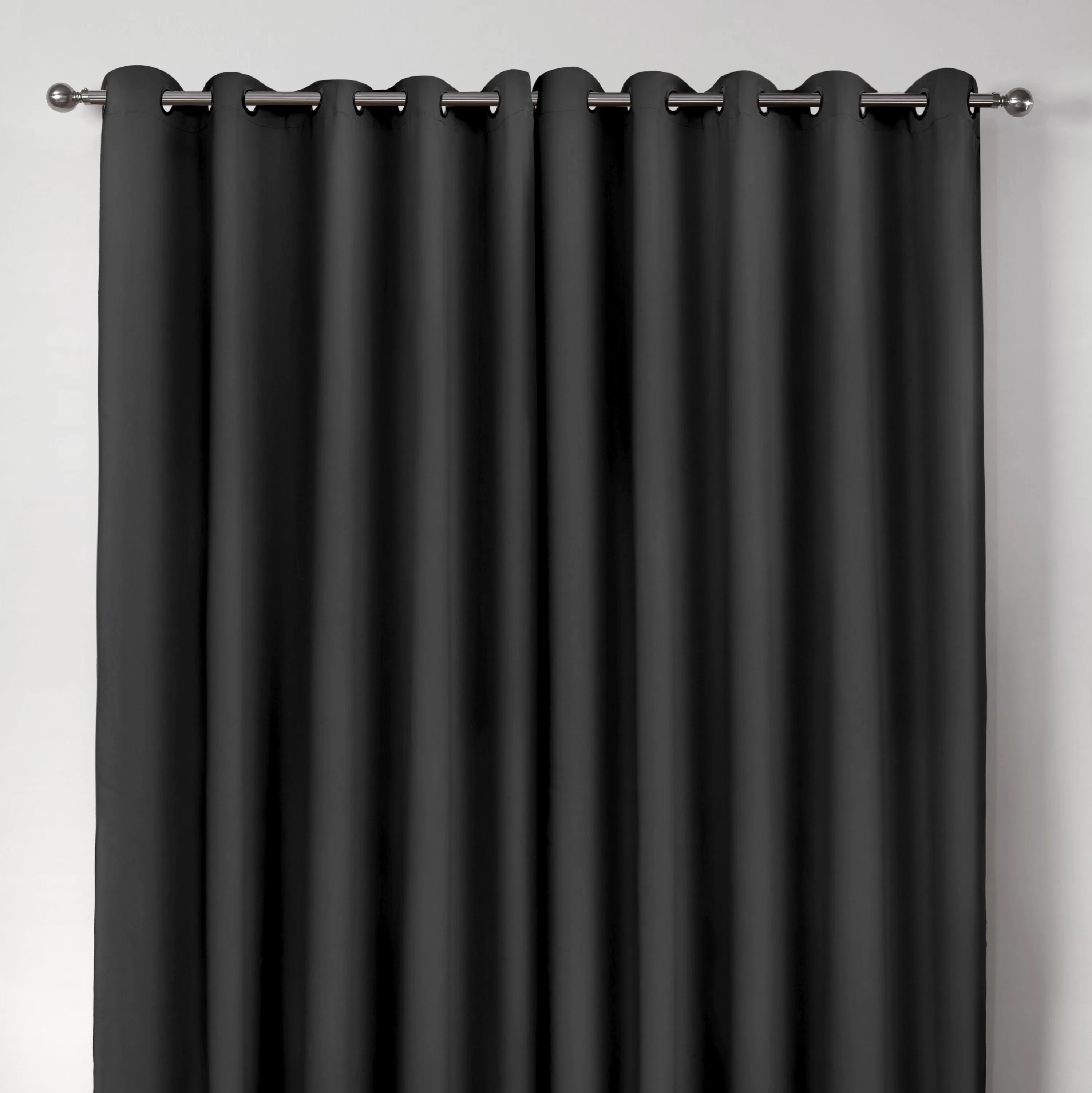 Cali Black Thermal Blackout Eyelet Curtains