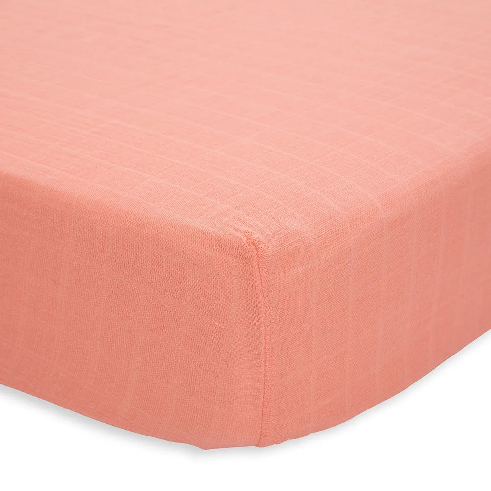 Cotton Muslin Fitted Crib Sheet