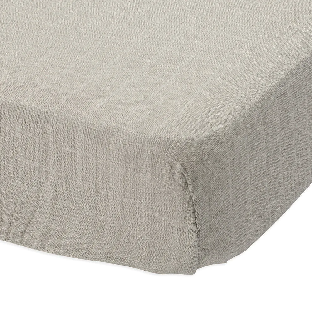 Cotton Muslin Fitted Crib Sheet