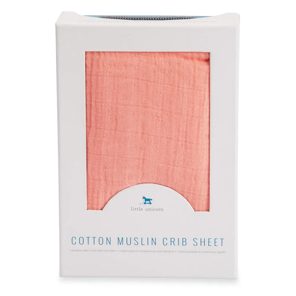 Cotton Muslin Fitted Crib Sheet