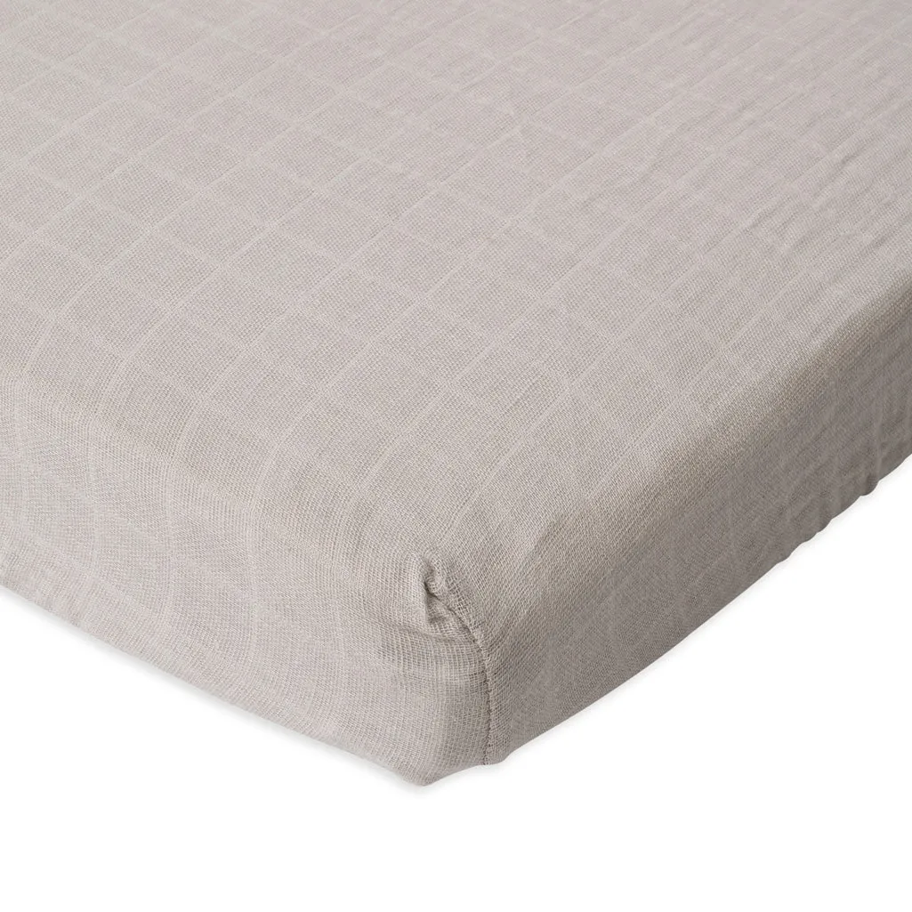 Cotton Muslin Fitted Crib Sheet