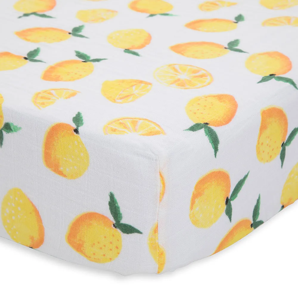 Cotton Muslin Fitted Crib Sheet