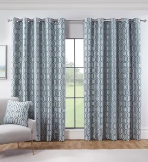 Dakota Blackout Eyelet Curtains - Green