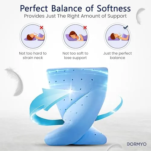 Dormyo Memory Foam Pillow (2, Flakes, 2.5 inches Height)