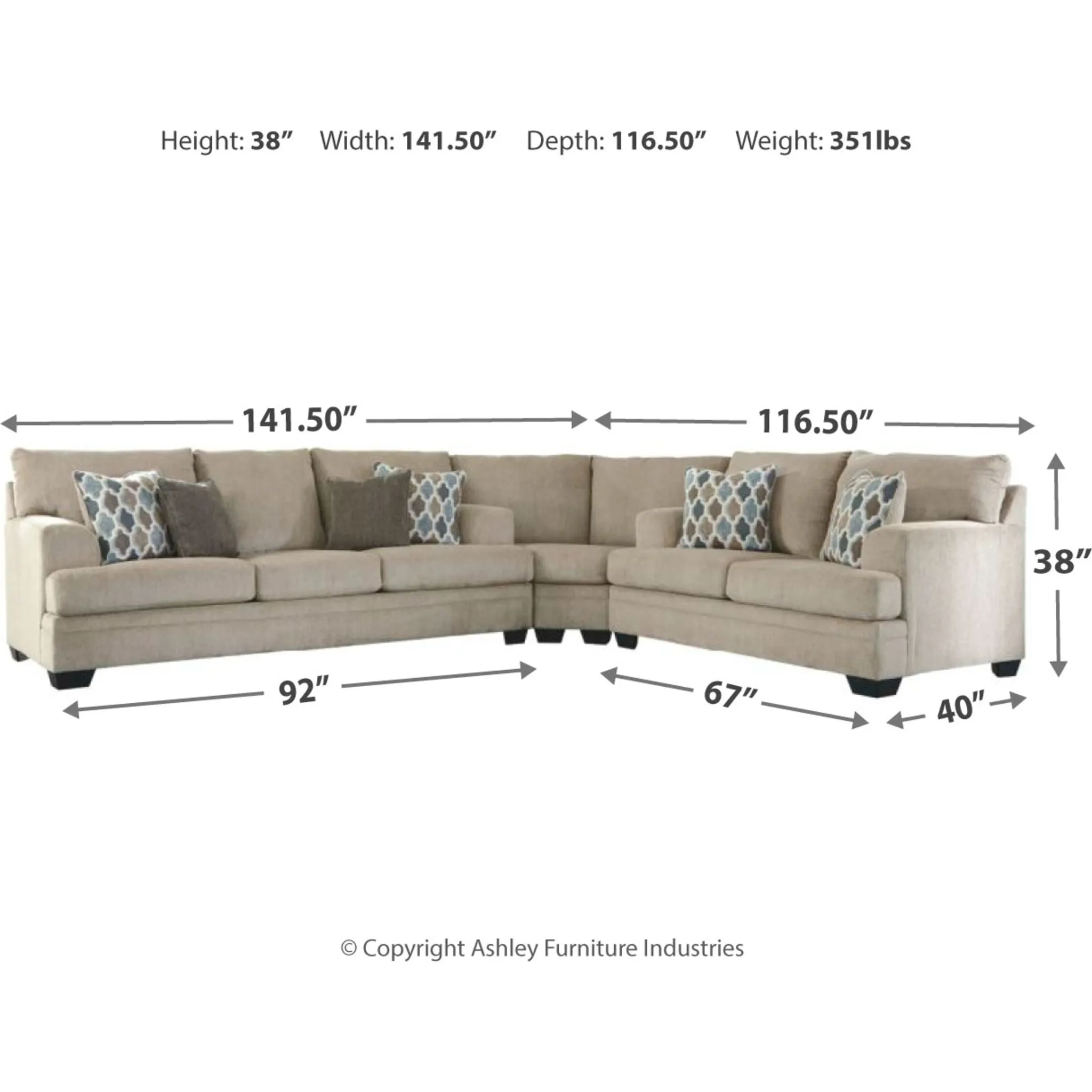 Dorsten 3 Piece Sectional