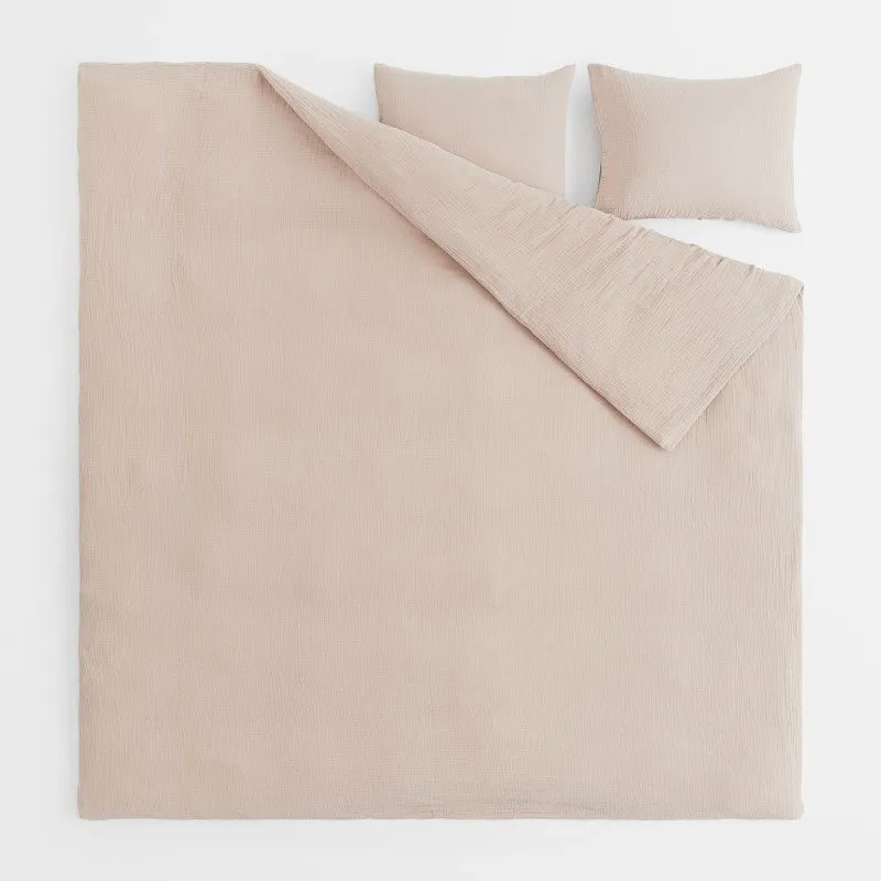 Double bedding set H&M Home Muslin, beige