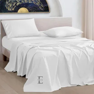 Edmund King Bed Cotton Bedsheet (102x108 Inch) | Soft & Smooth 400 TC Egyptian Cotton Bedsheet King Bed with Pillow Cover | Machine Washable Breathable & Hypoallergenic | White