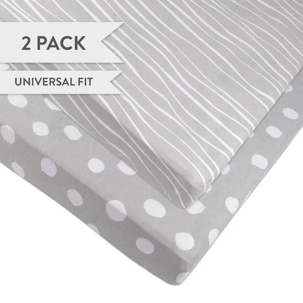 Ely's & Co. Cotton Pack N Play/ Porta Crib Sheet - 2 Pack