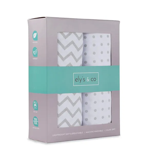 Ely's & Co. Cotton Pack N Play/ Porta Crib Sheet - 2 Pack