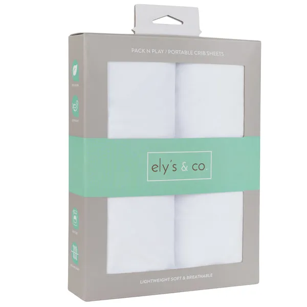 Ely's & Co. Cotton Pack N Play/ Porta Crib Sheet - 2 Pack