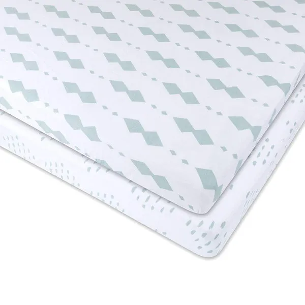 Ely's & Co. Cotton Pack N Play/ Porta Crib Sheet - 2 Pack