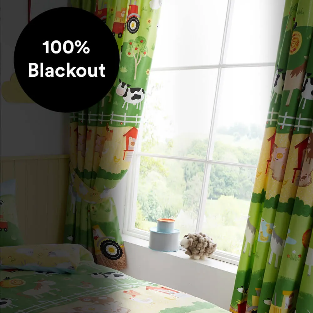 Farm Friends Thermal Blackout Curtains