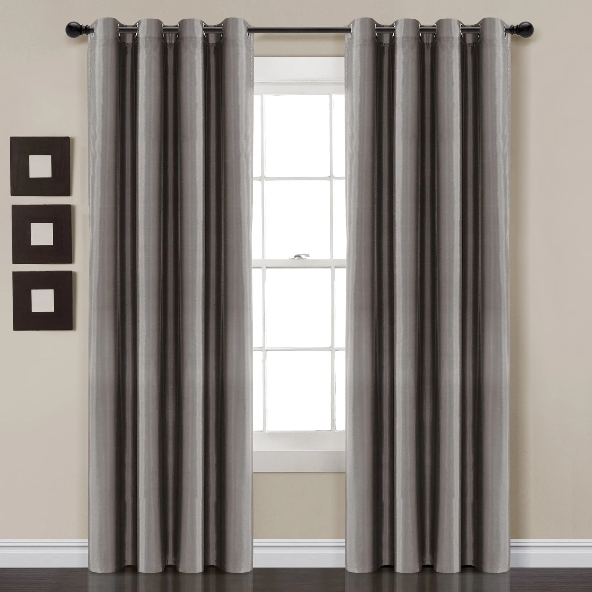 Faux Silk 100% Blackout Window Curtain Panel