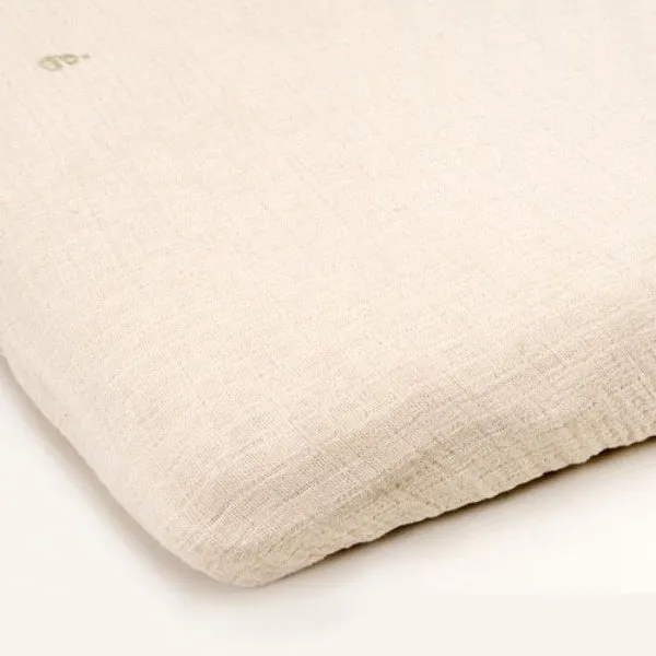 Garbo&Friends Muslin Fitted Sheet – Eggshell