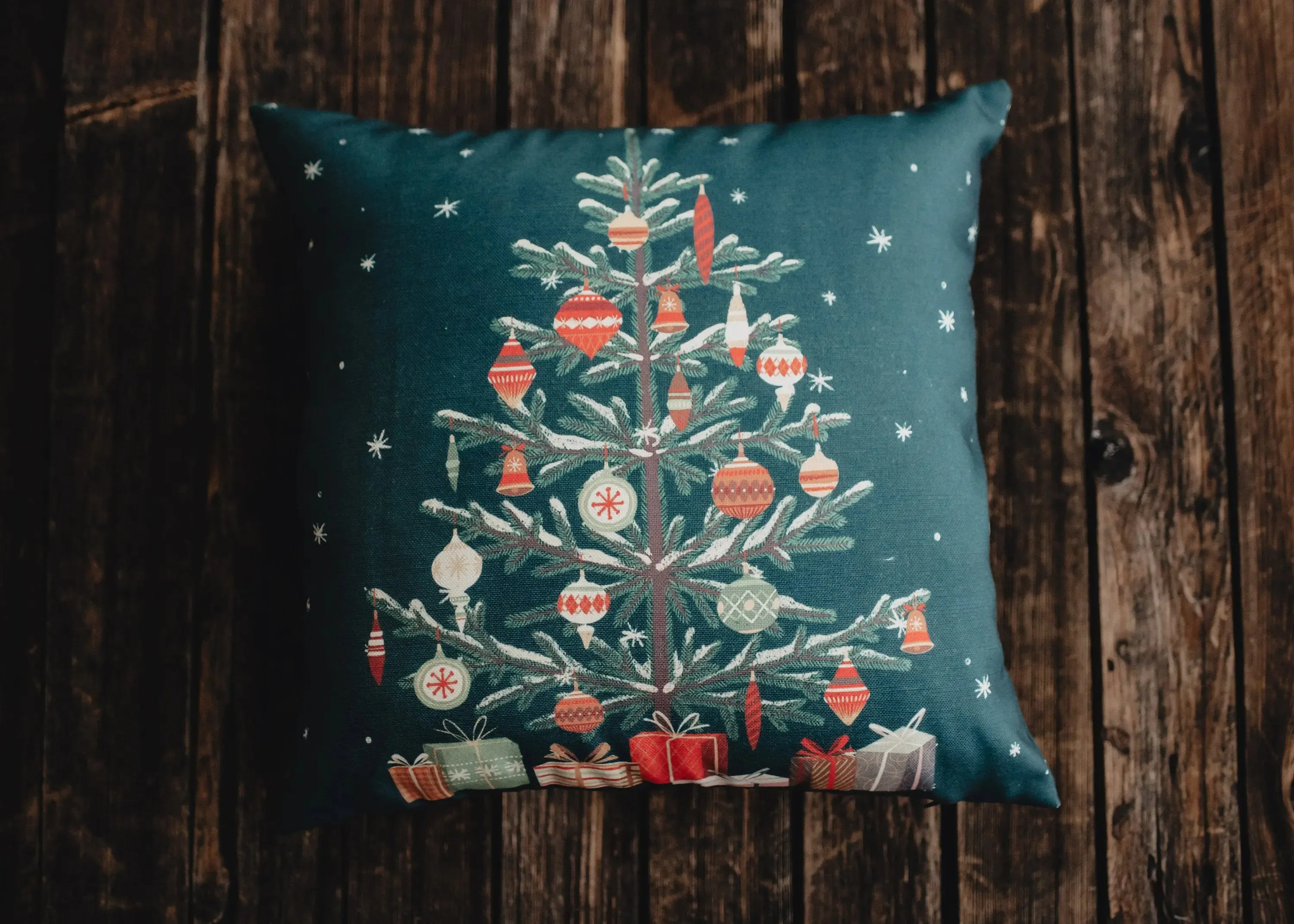 Green Nordic Pine Christmas Tree | Pillow Cover | Personalized Gift | Rustic Christmas Decor | Best Friend Christmas Gift | Christmas Gift