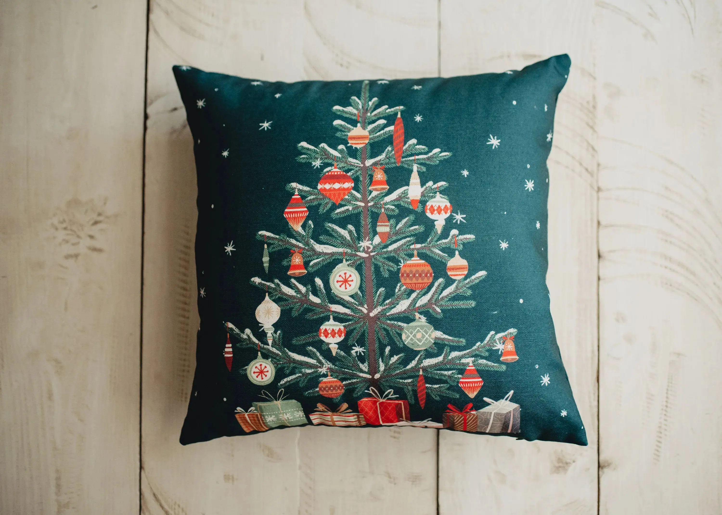 Green Nordic Pine Christmas Tree | Pillow Cover | Personalized Gift | Rustic Christmas Decor | Best Friend Christmas Gift | Christmas Gift