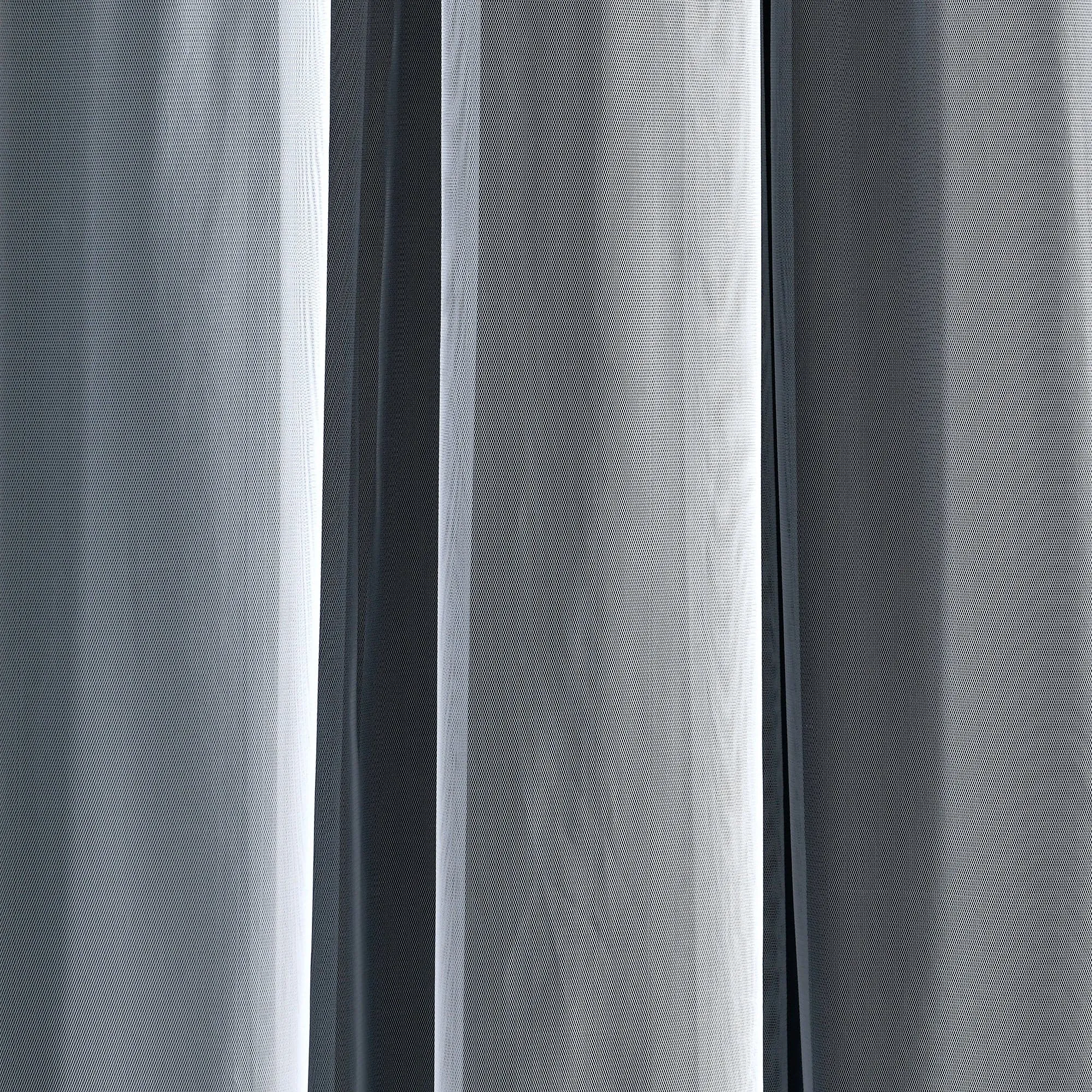 Grommet Sheer With Insulated Blackout Lining Curtain Panel Set