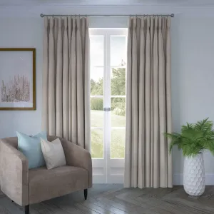 Harmony Linen Blend Taupe Textured Curtains