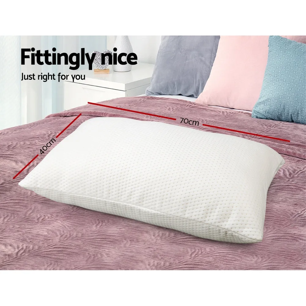 High-Density Memory Foam Pillow Twin Pack, 19cm, Giselle Bedding