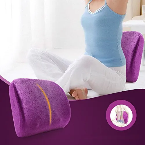 Importikaah Orthopedic Backrest Cushion Pillow with Memory Foam for Lower Back Support