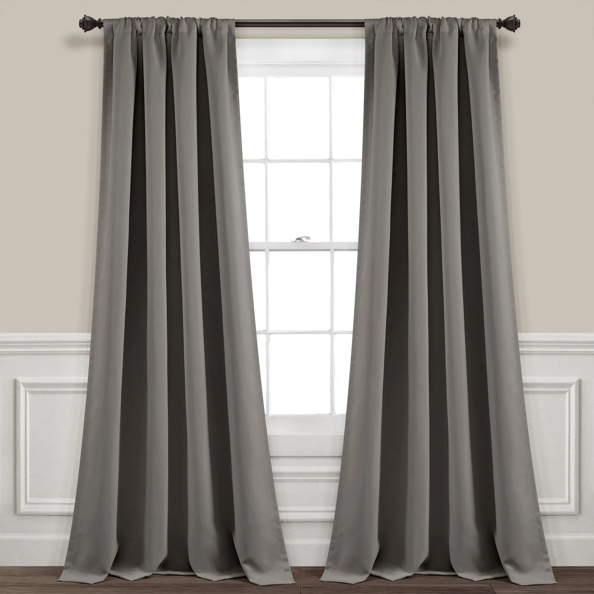 Insulated Rod Pocket Blackout Curtain Panel Set