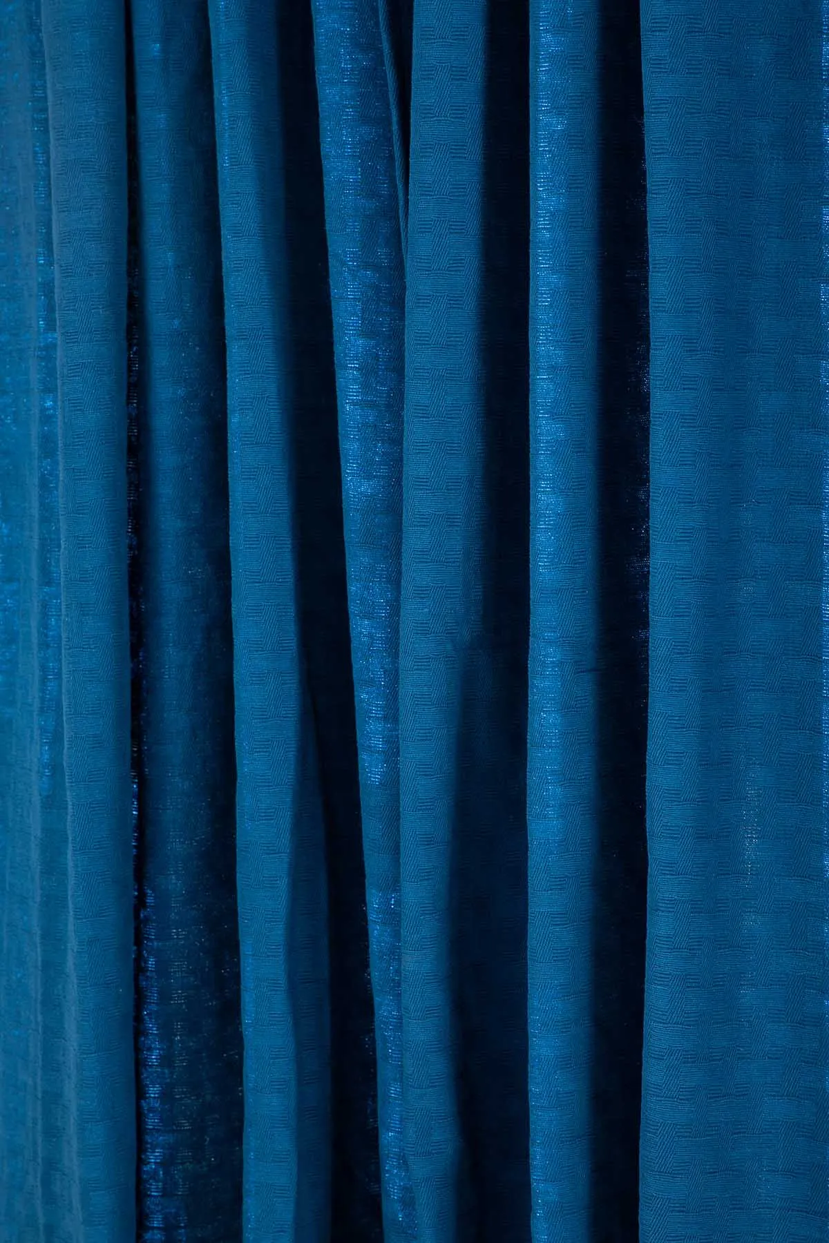 Kada Patterned Heavy Fabric And Curtains (Indigo)