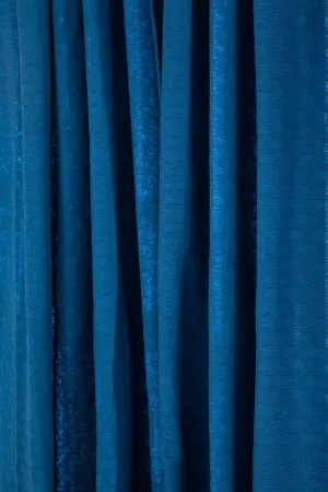 Kada Patterned Heavy Fabric And Curtains (Indigo)