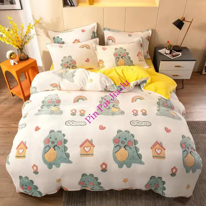 Kids Winter Duvet Set with Snowflake