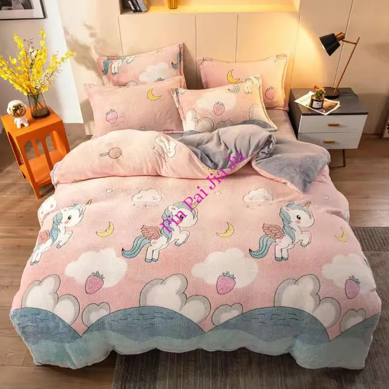 Kids Winter Duvet Set with Snowflake