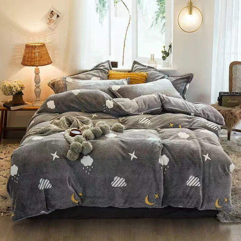 Kids Winter Duvet Set with Snowflake