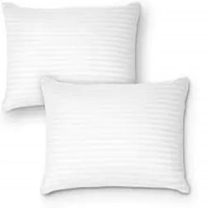 Krishna Kanhaiya Hotel Quality Pillows, Polyester Blend, Set of 2, White