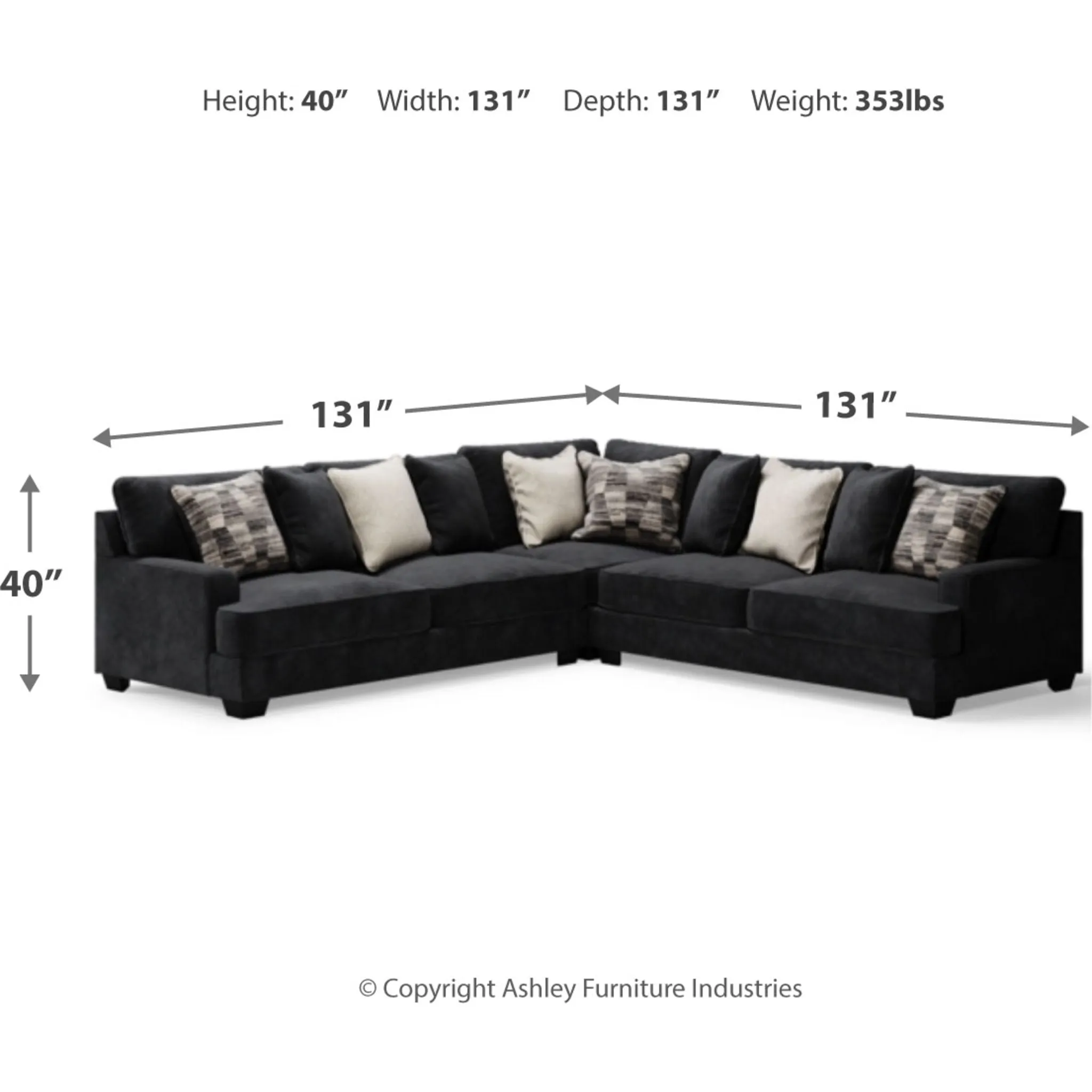 Lavernett 3 Piece Sectional