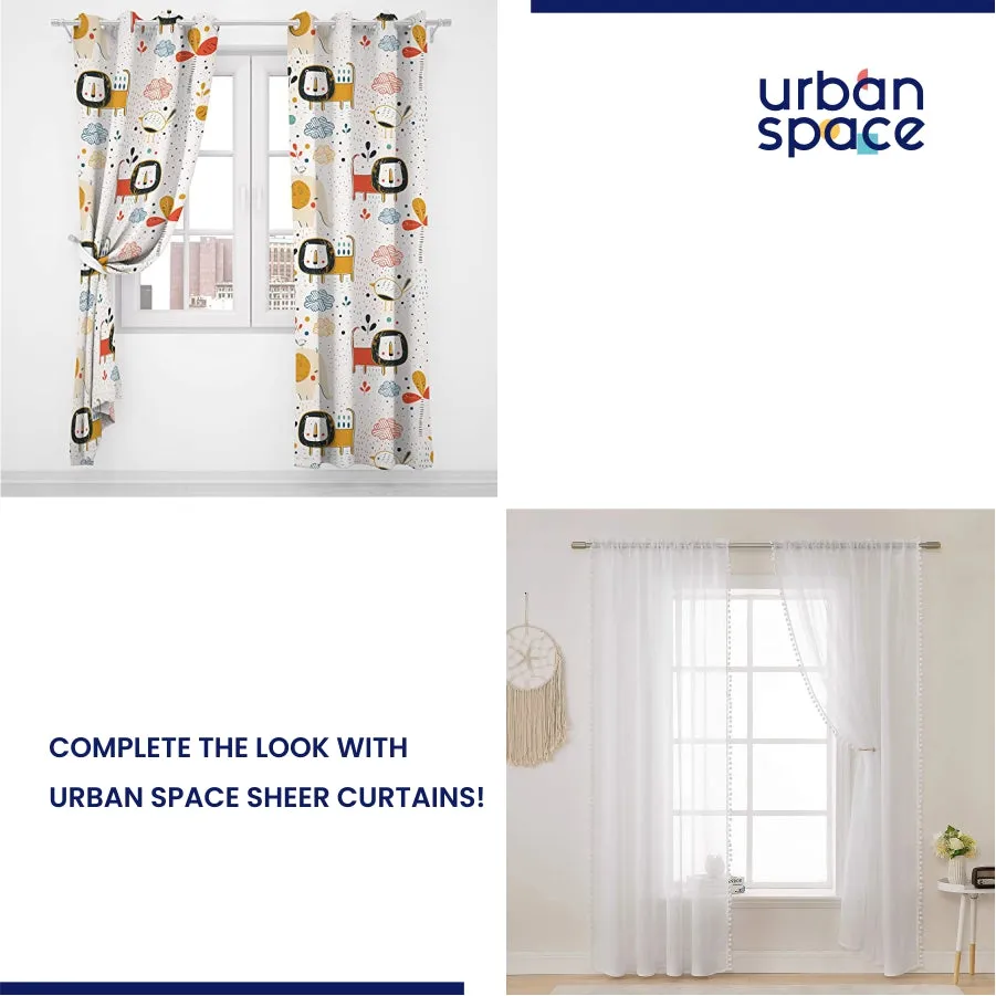 Luxurious Room Darkening Curtains, Semi Blackout kids room Curtain - Lion King, Pack of 1 Curtain