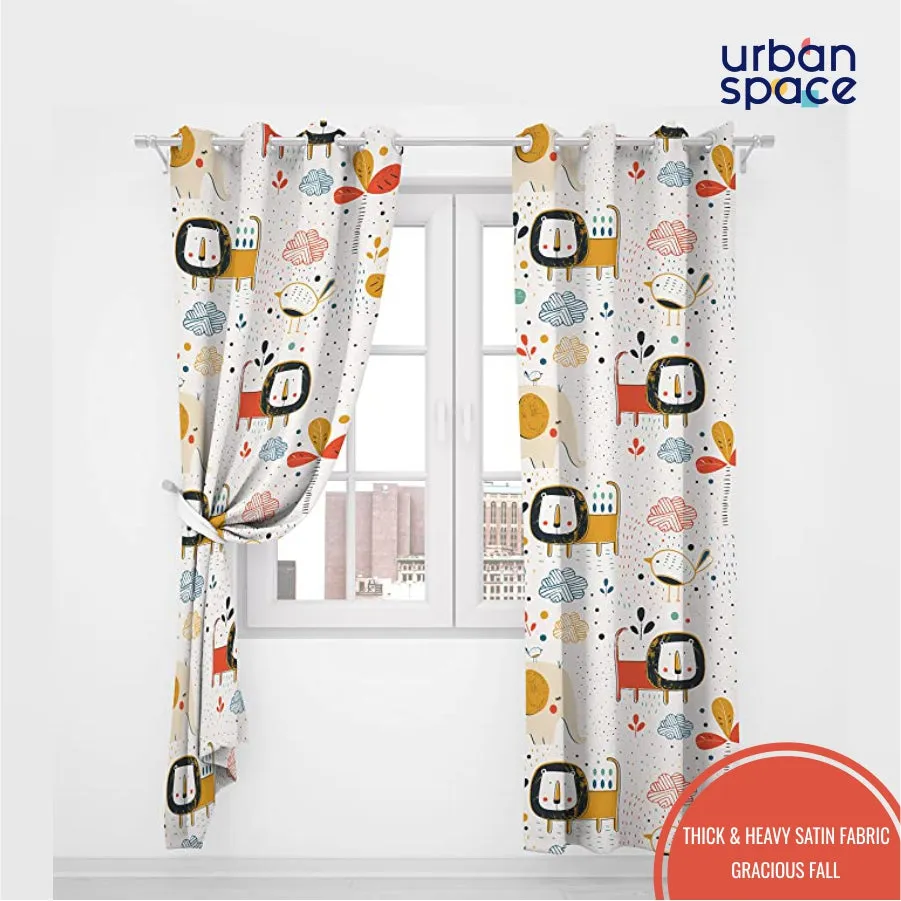 Luxurious Room Darkening Curtains, Semi Blackout kids room Curtain - Lion King, Pack of 1 Curtain