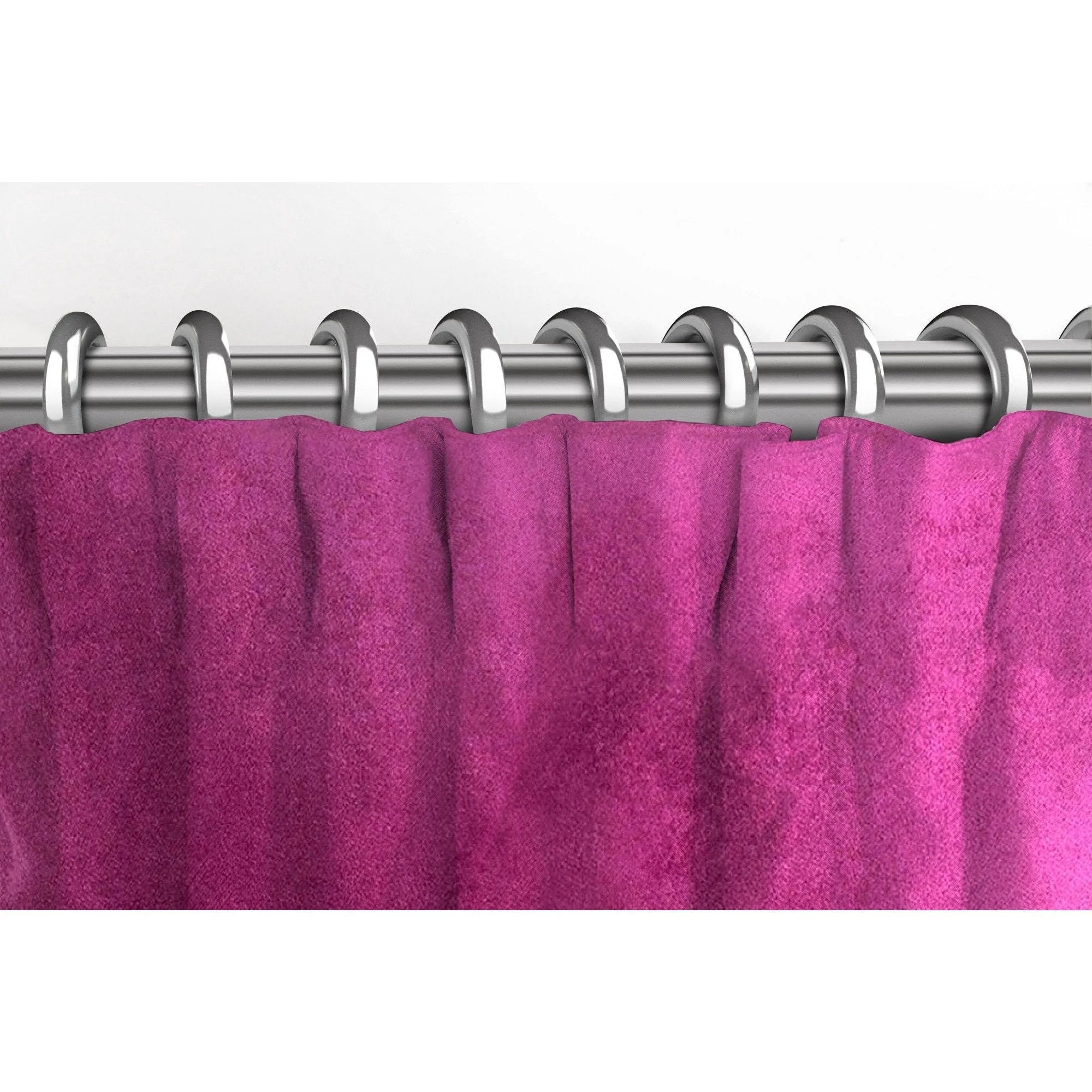 Matt Fuchsia Pink Velvet Curtains