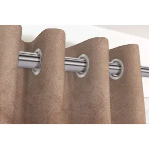 Matt Mocha Brown Velvet Curtains