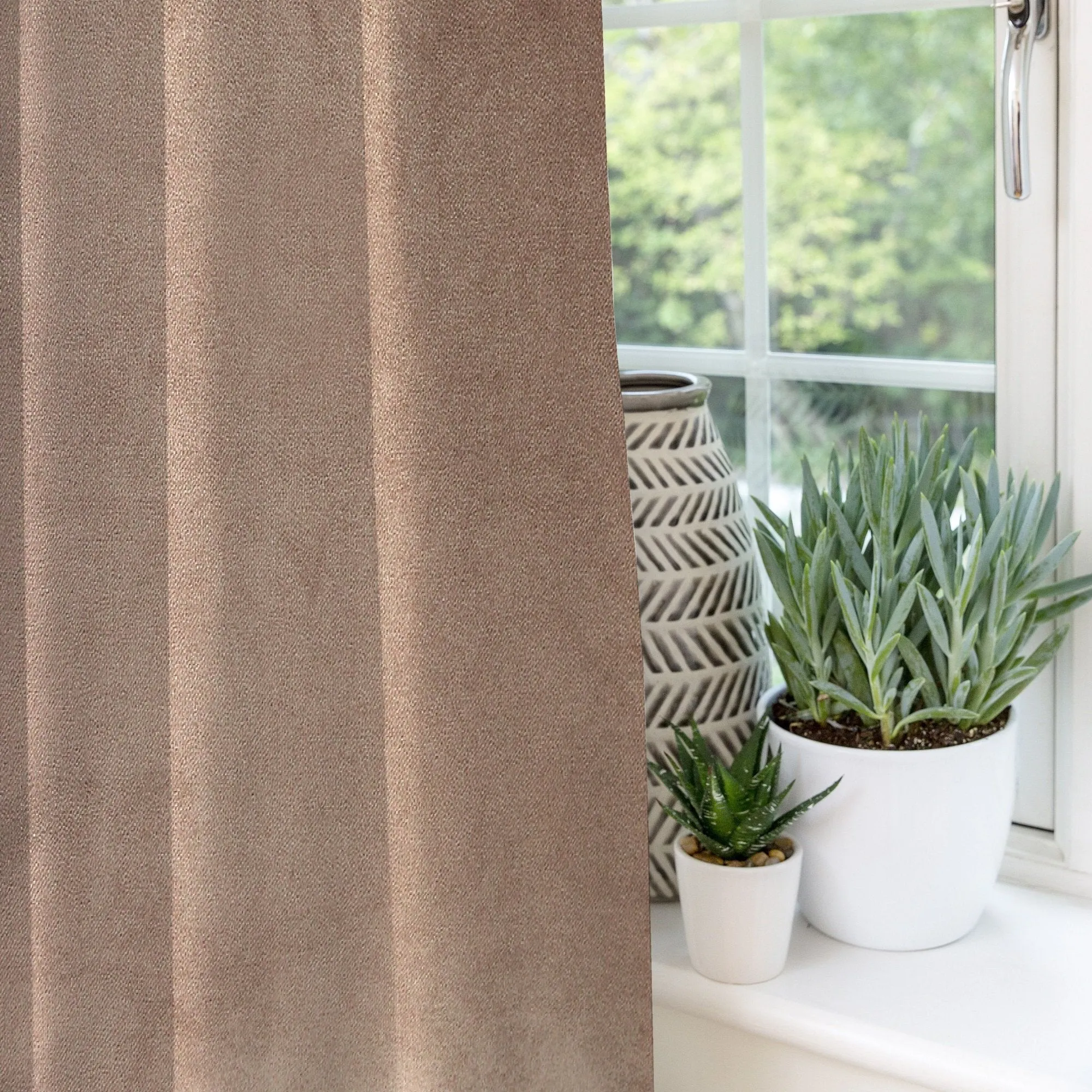 Matt Mocha Brown Velvet Curtains