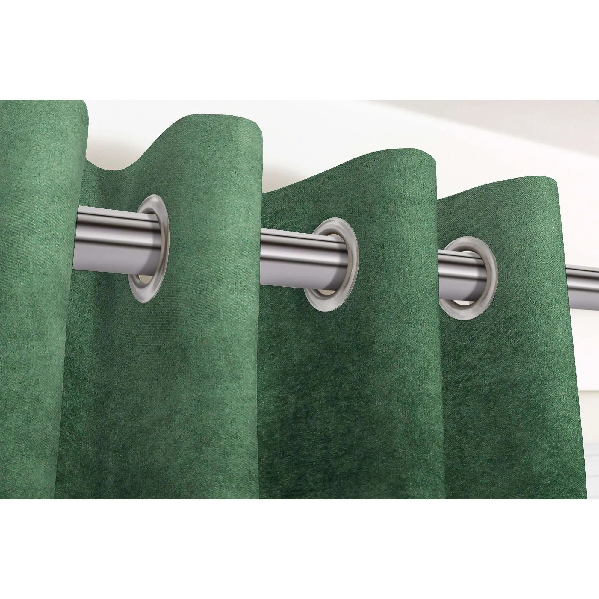 Matt Moss Green Velvet Curtains